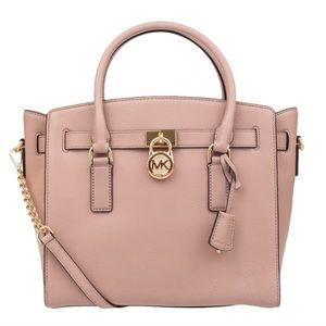 MK Hamilton Large Leather Satchel, Fawn, NWD